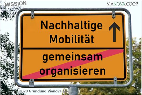 Ortsschild: Nachhaltige Mobilität gemeinsam organisieren